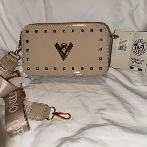 Valentino Orlandi Taupe Crossbody Bag